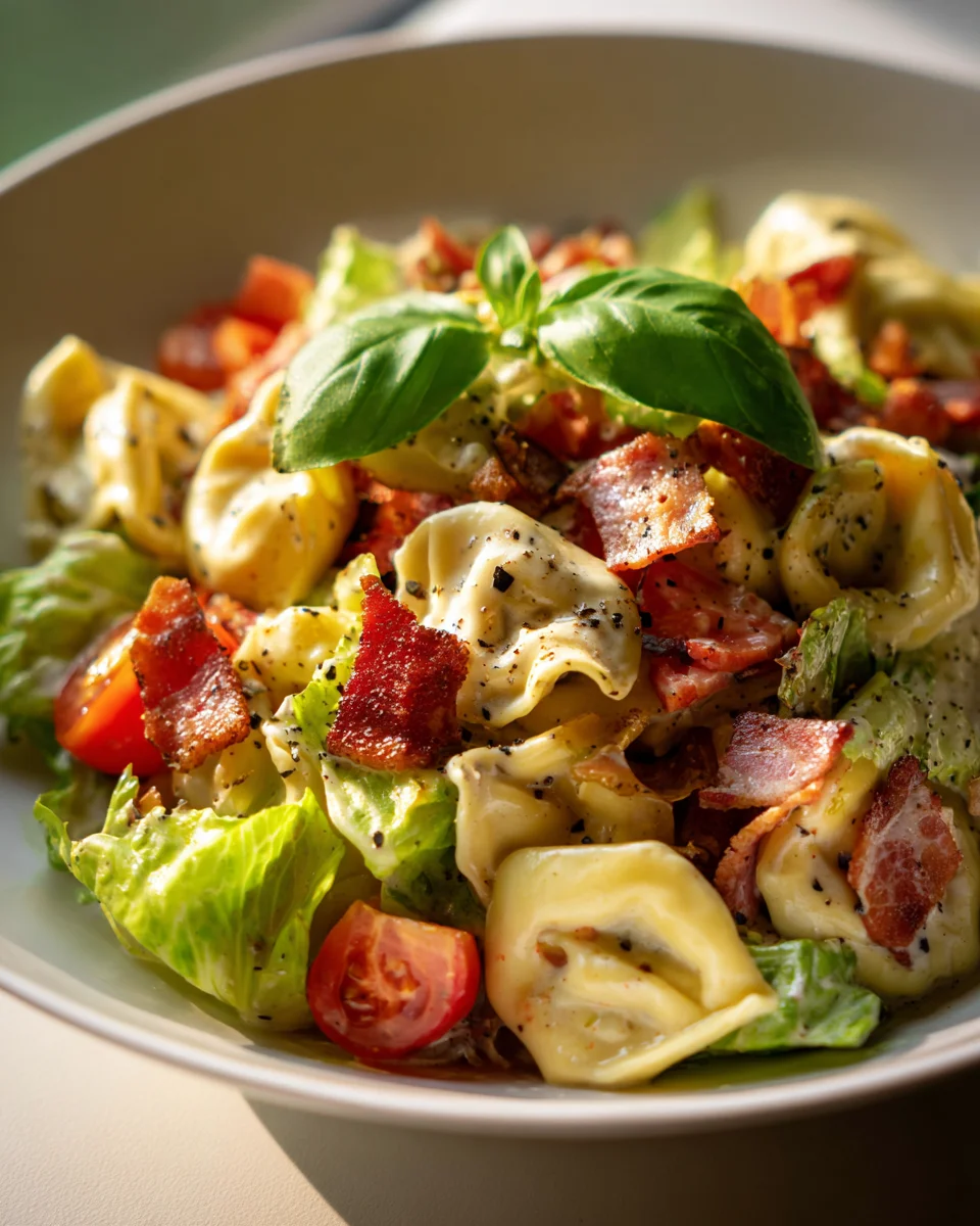 Delicious BLT Tortellini Pasta Salad with Creamy Dressing