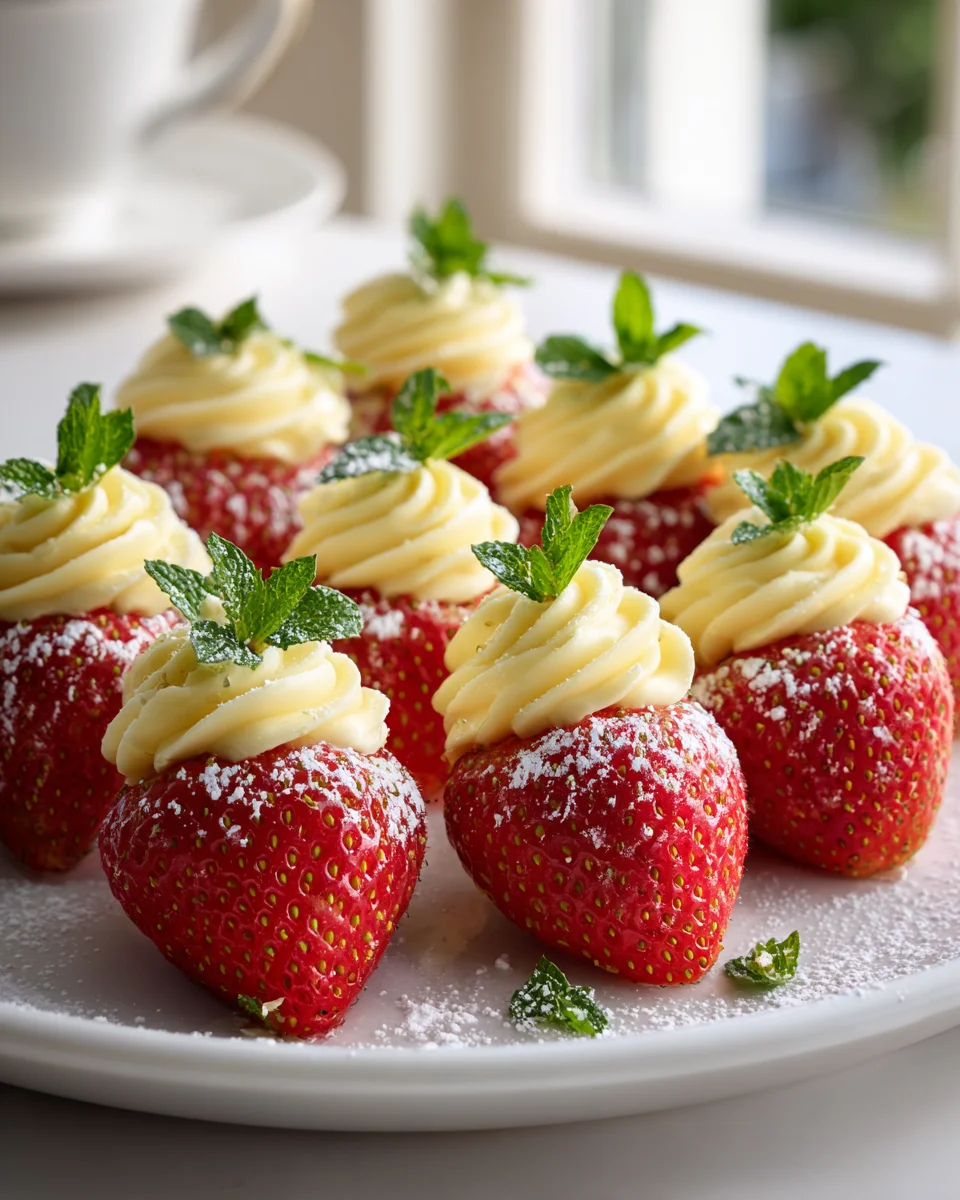 Sweet Lemon Cream Stuffed Strawberries: Delicious No-Bake Treat