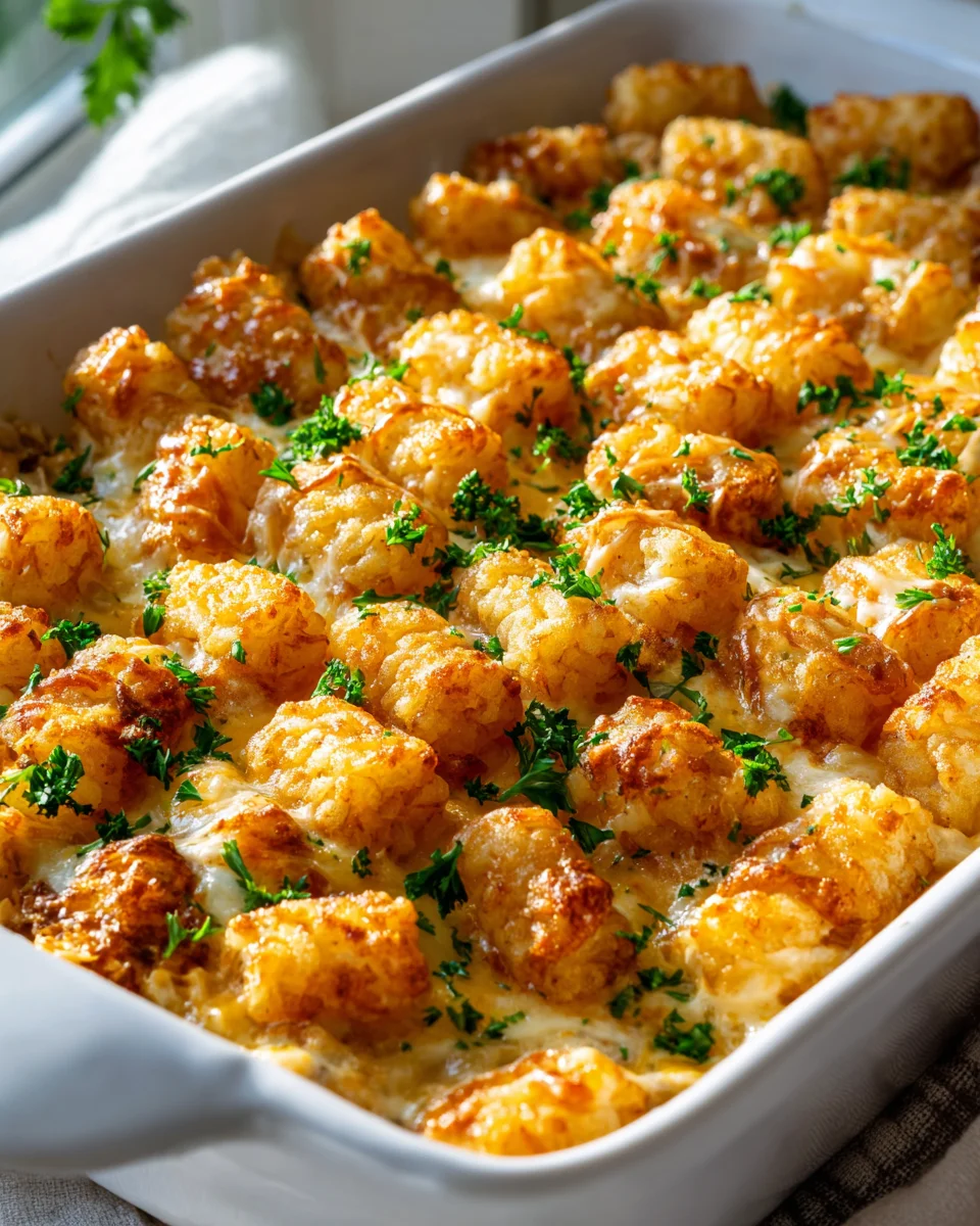 Cheddar Ranch Chicken Tater Tot Bake: Your New Family Favorite!