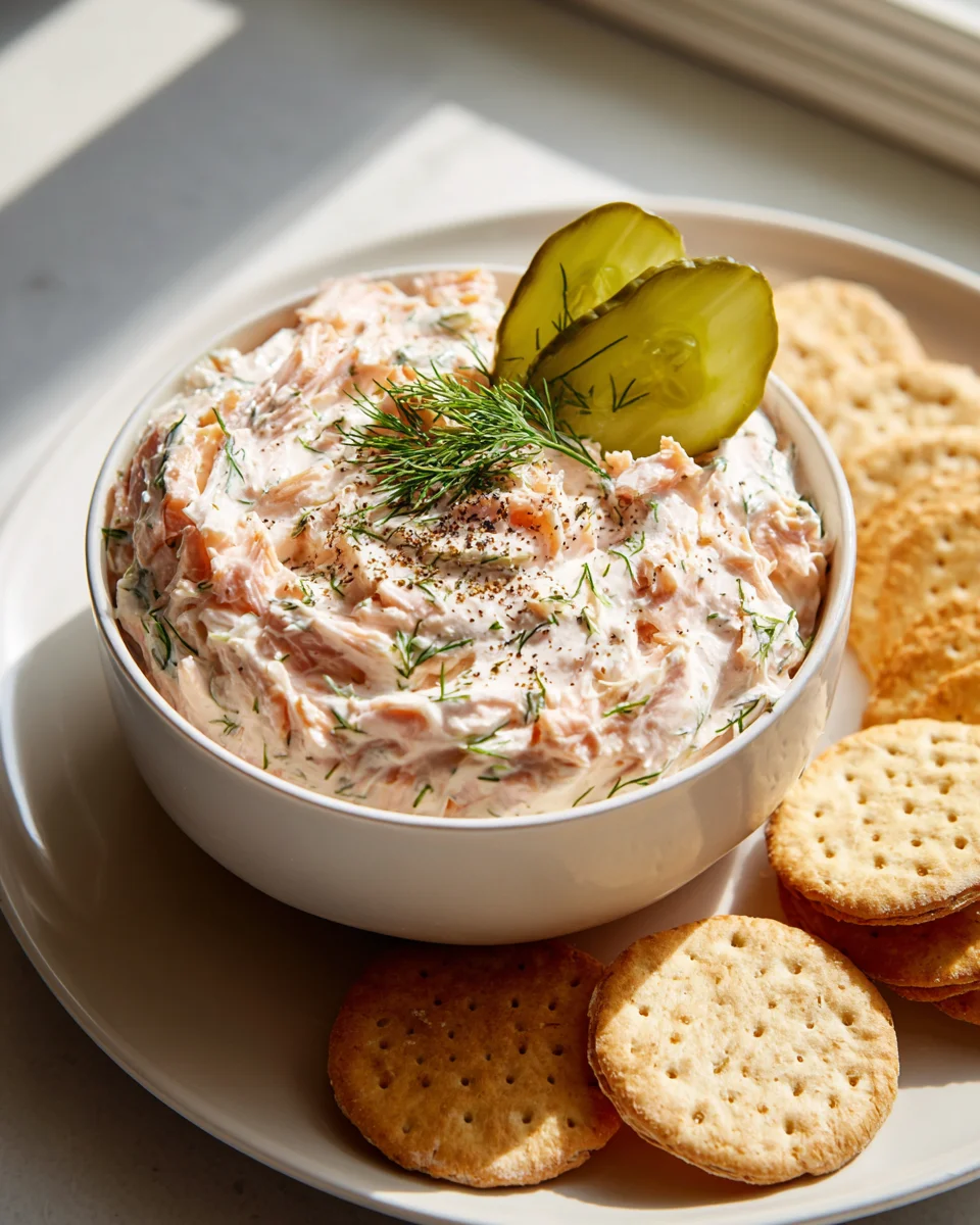 Creamy Smoked Salmon Pickle Dip Recipe – Perfect with Crackers!