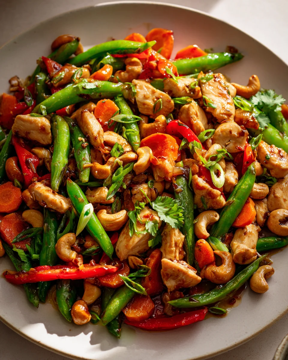 Quick & Easy Cashew Chicken Stir Fry with Crisp Veggies