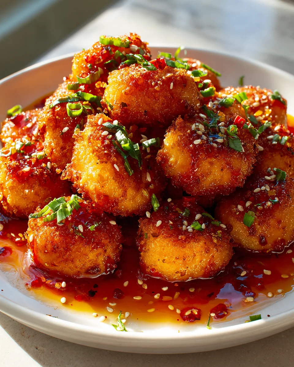 Delicious Chinese Chicken Balls with Sweet & Sour Sauce