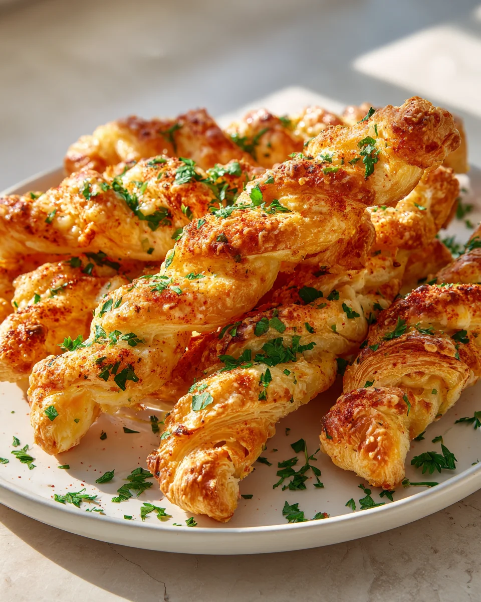 Crispy Three Cheese Puff Pastry Twists: Easy & Delicious!