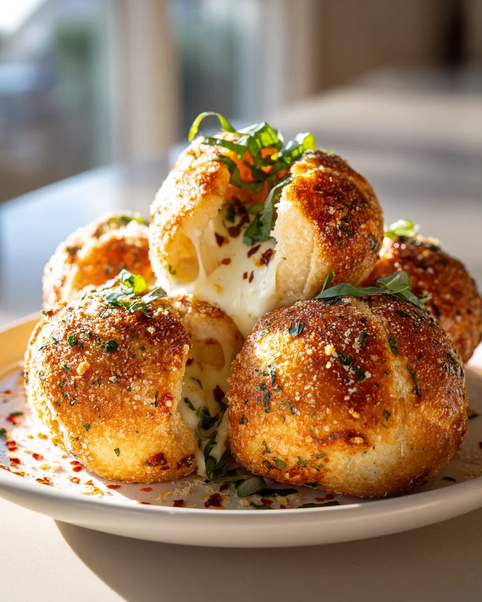 Stuffed Mozzarella Cheese Bread Bombs: Irresistible Snack Delight