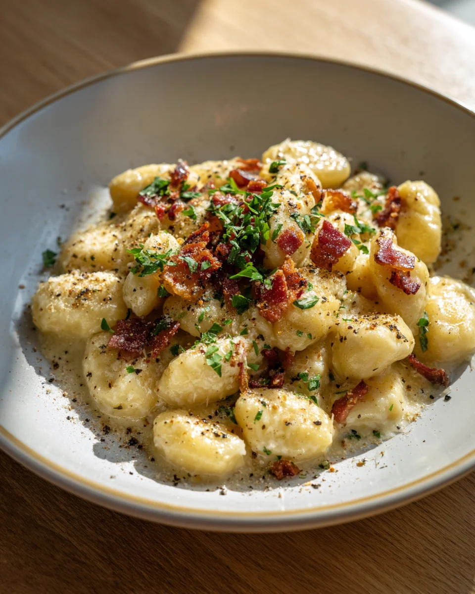 Creamy Beef Carbonara with Gnocchi: An Easy Recipe