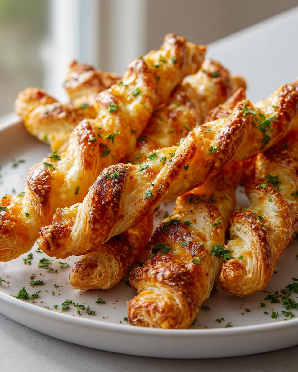 Crispy Three Cheese Puff Pastry Twists: Easy & Delicious!