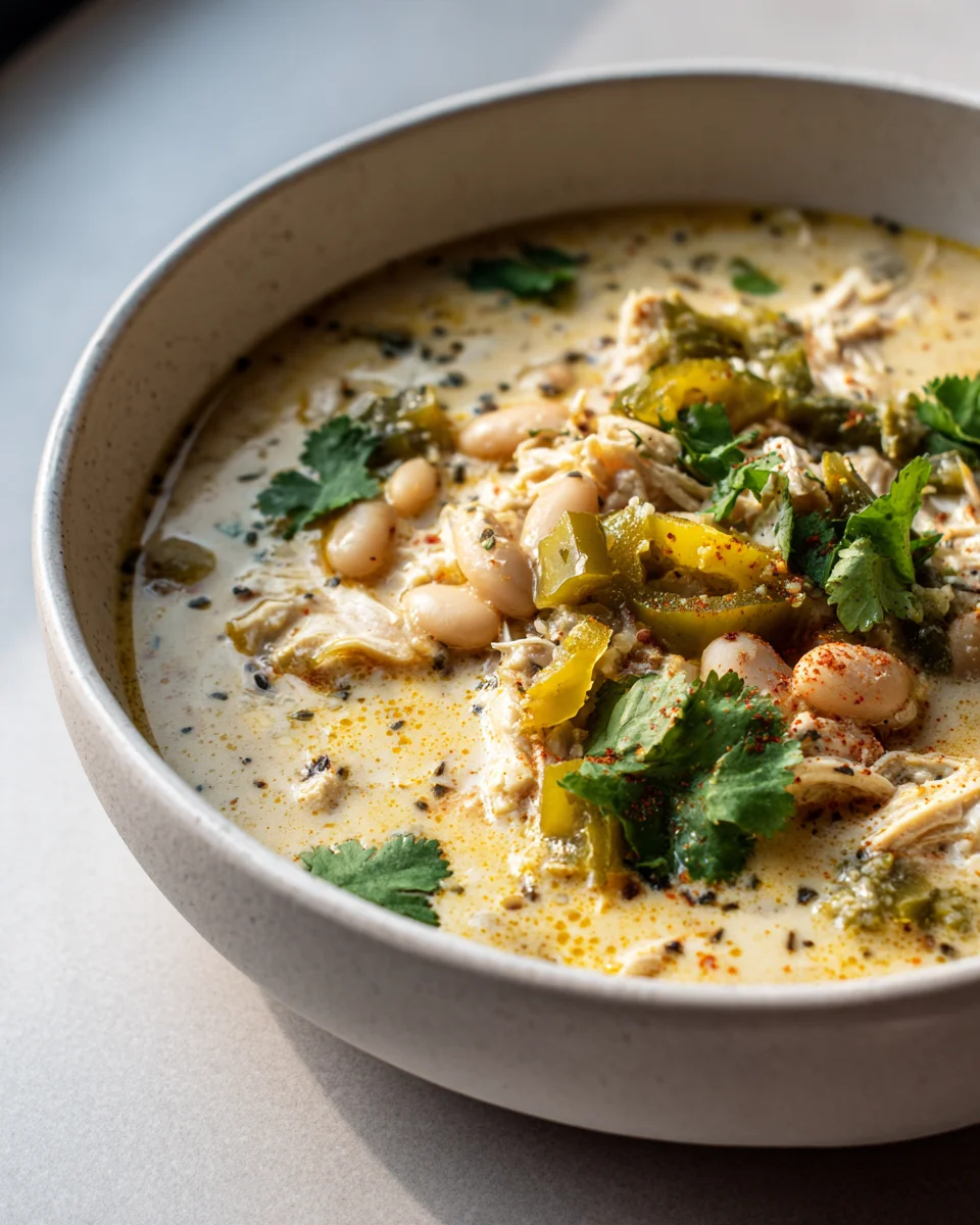 Spicy Cajun White Chicken Chili – Easy, Creamy & Delicious!