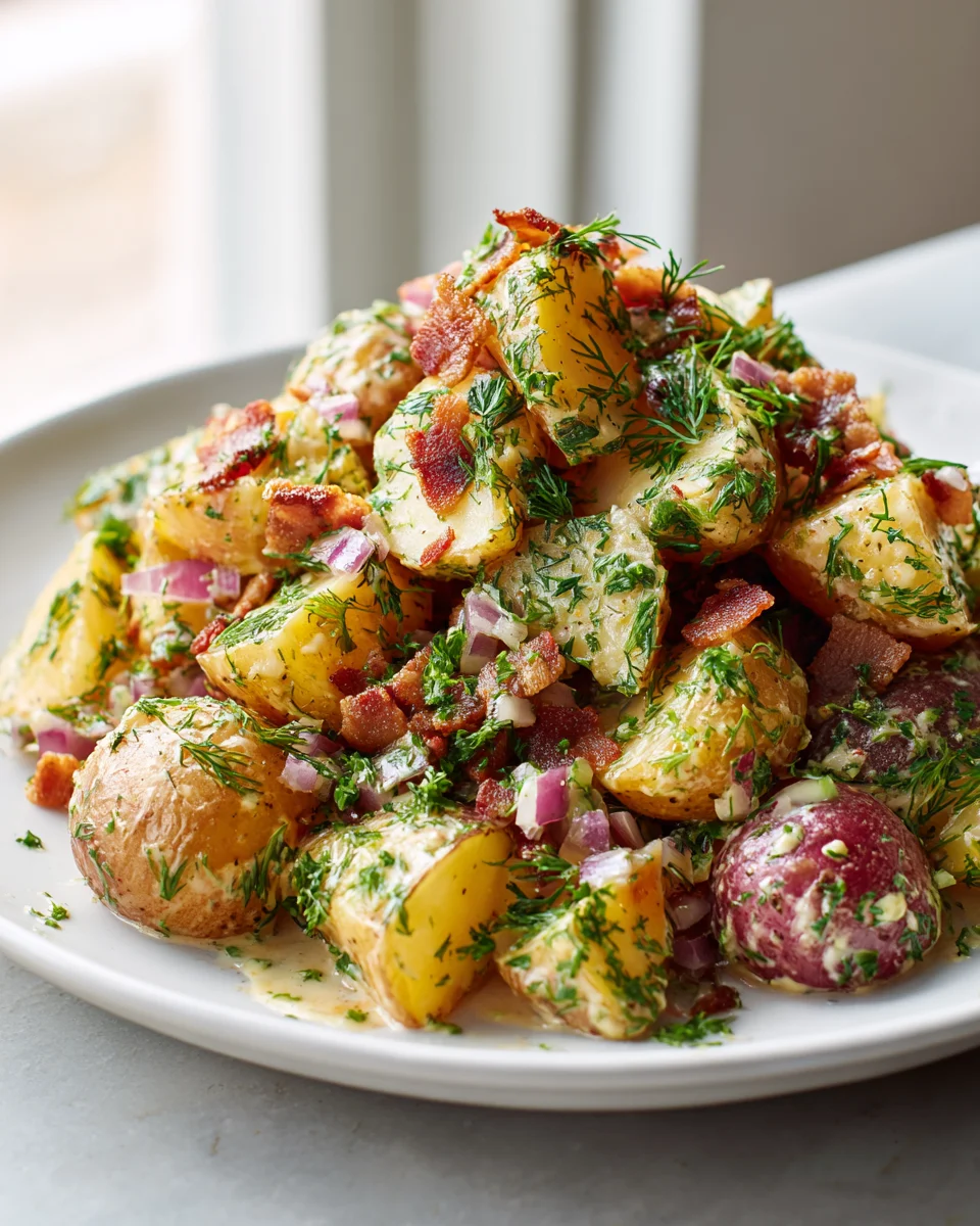 Delicious Warm German Potato Salad: Tangy, Savory & Easy!