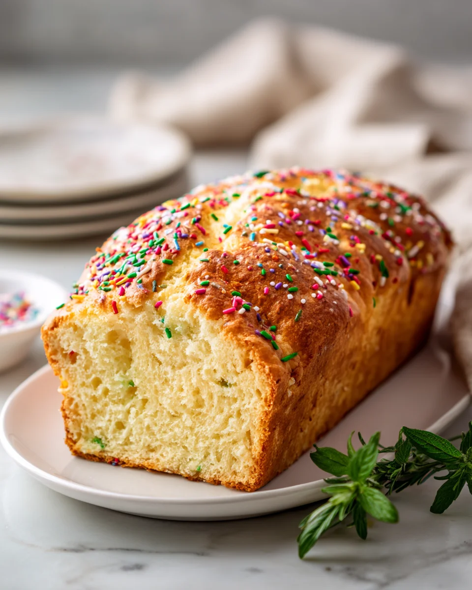 Christmas Sprinkle Buttermilk Bread - Moist & Festive Holiday