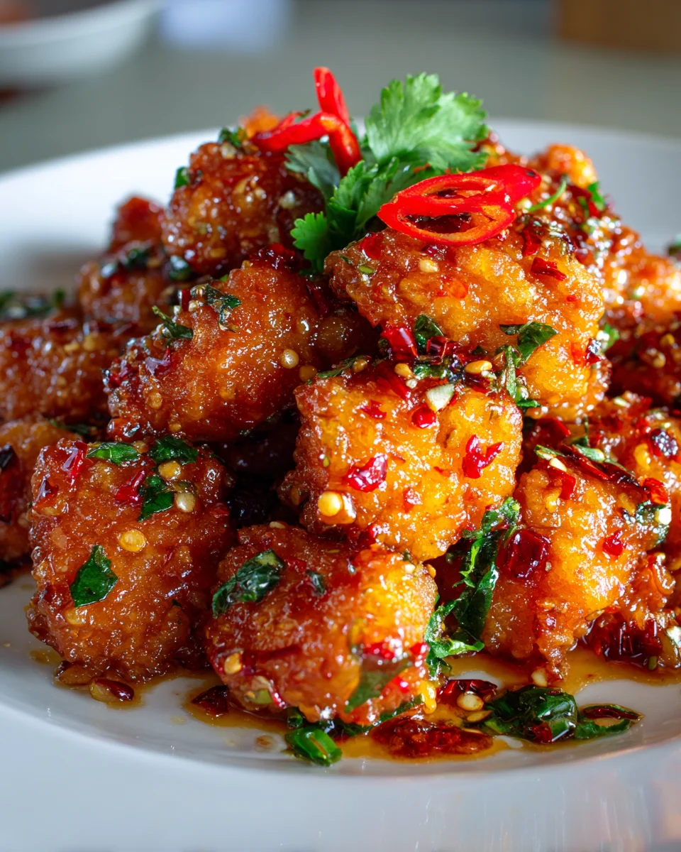 Crispy Dragon Chicken Recipe with Spicy Chili Garlic Sauce