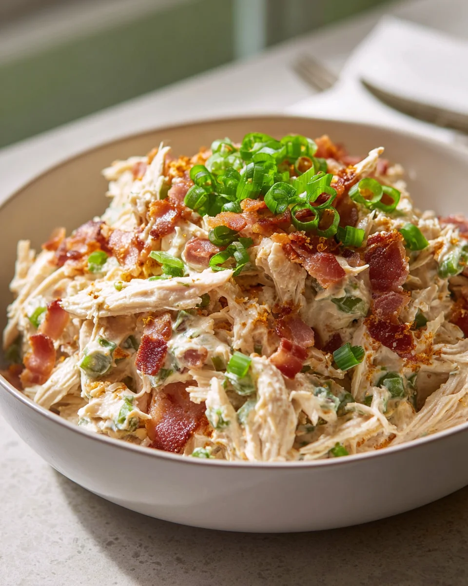 Easy Jalapeno Popper Chicken Salad - Spicy & Creamy!