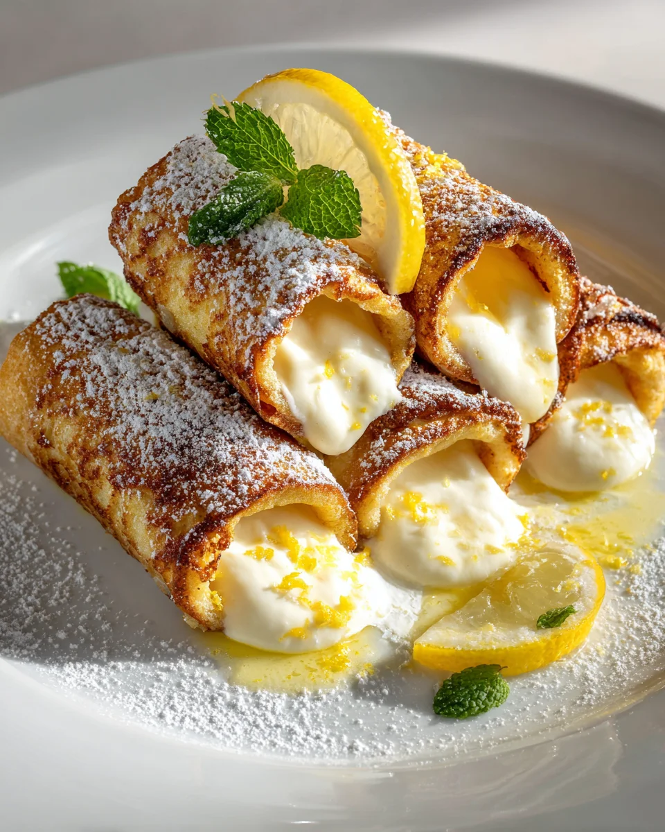 Decadent Lemon Mascarpone Stuffed French Toast Roll Ups