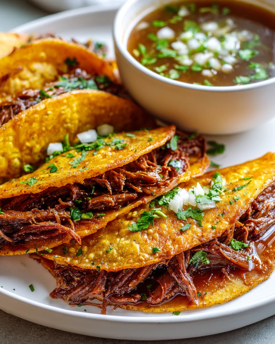 Crock Pot Beef Birria Tacos: Easy Slow Cooker Recipe!