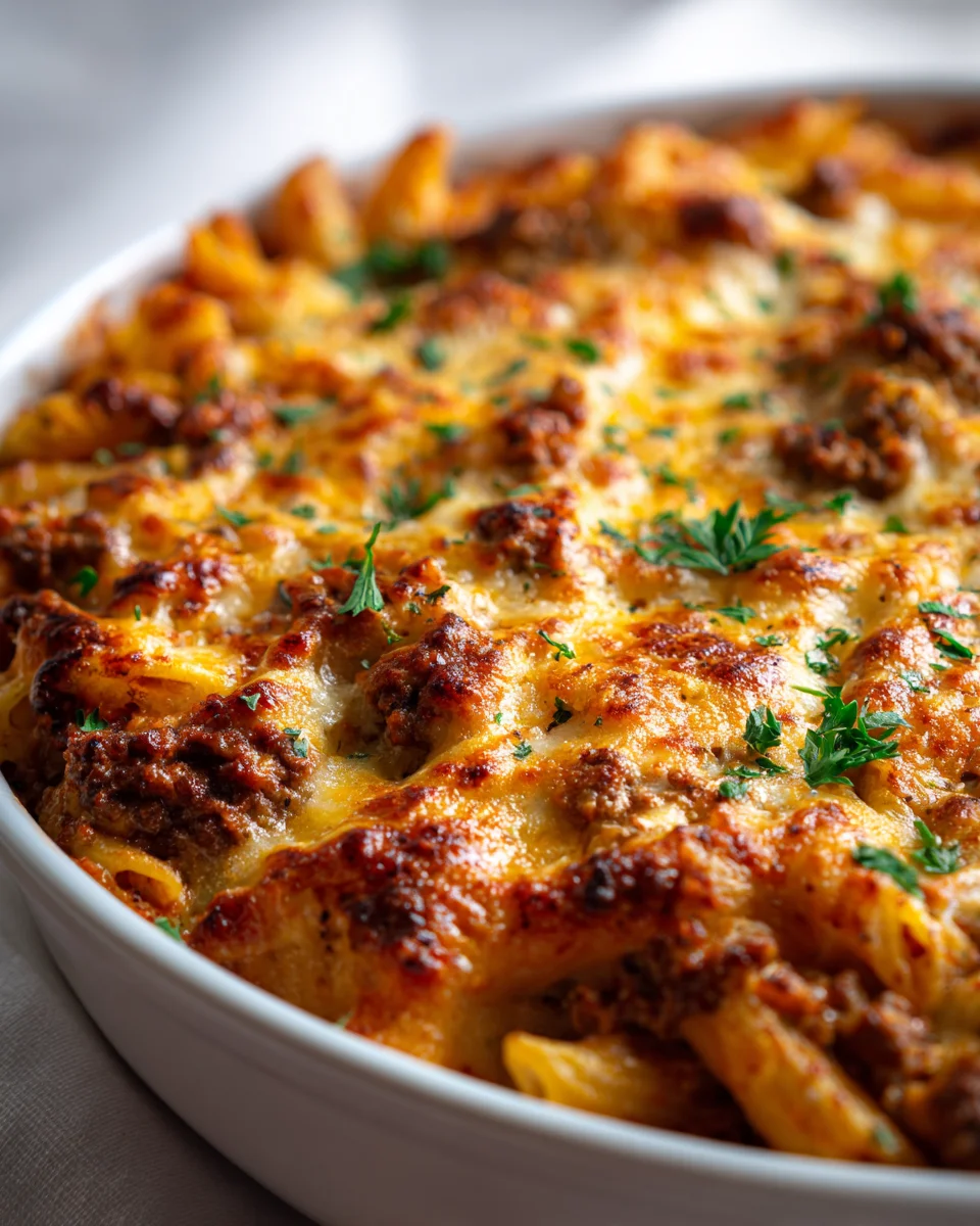 Cheesy Ground Beef Pasta Bake: Ultimate Family Dinner!