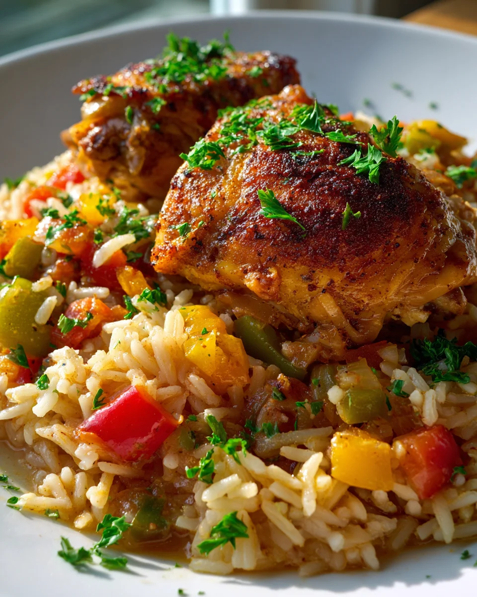 Quick & Easy One Pot Cajun Chicken & Rice Dinner