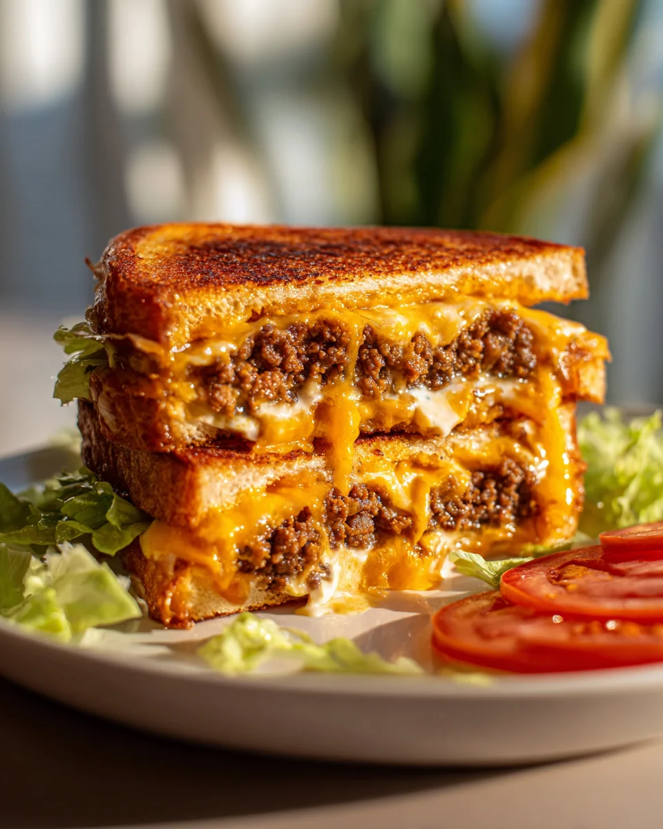 Big Mac Grilled Cheese: Cheesy Beef Comfort Mashup!