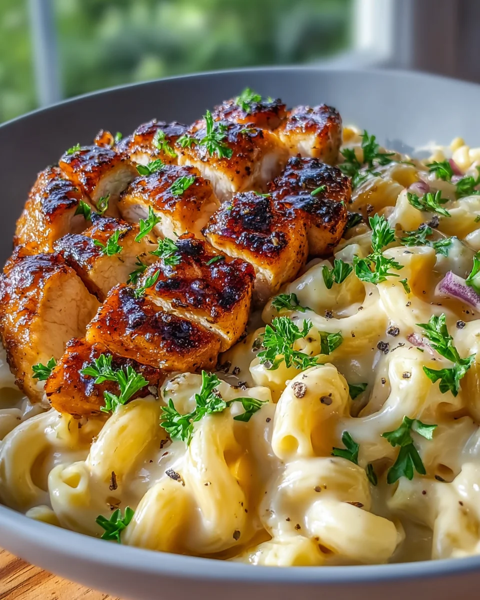 Easy Honey Pepper Chicken with Creamy Mac and Cheese Recipe