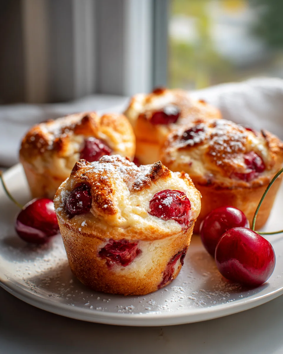 Decadent Cherry Cheesecake Cobbler Muffins Recipe