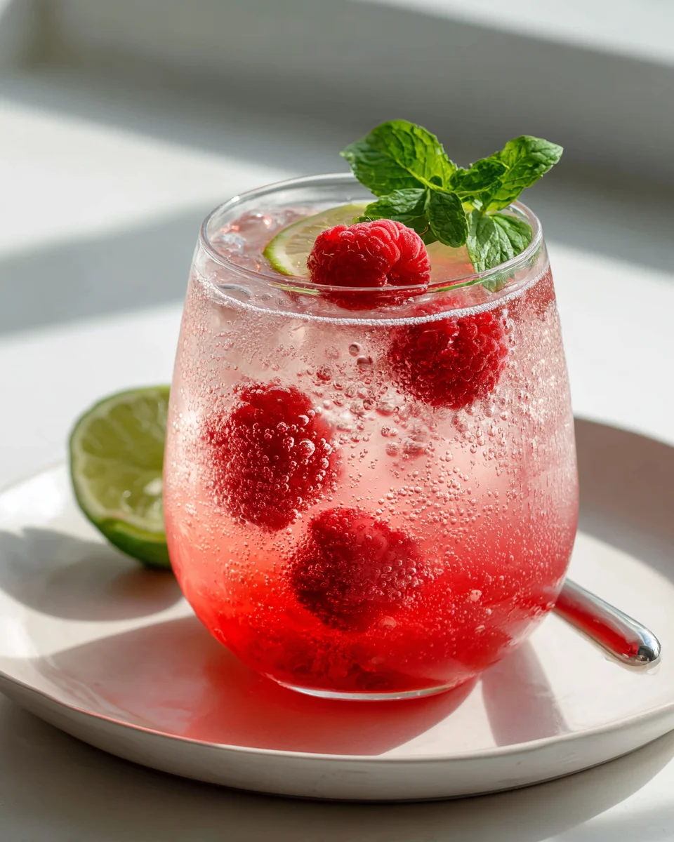 Raspberry Lime Fizz: Easy & Refreshing Non-Alcohol Drink