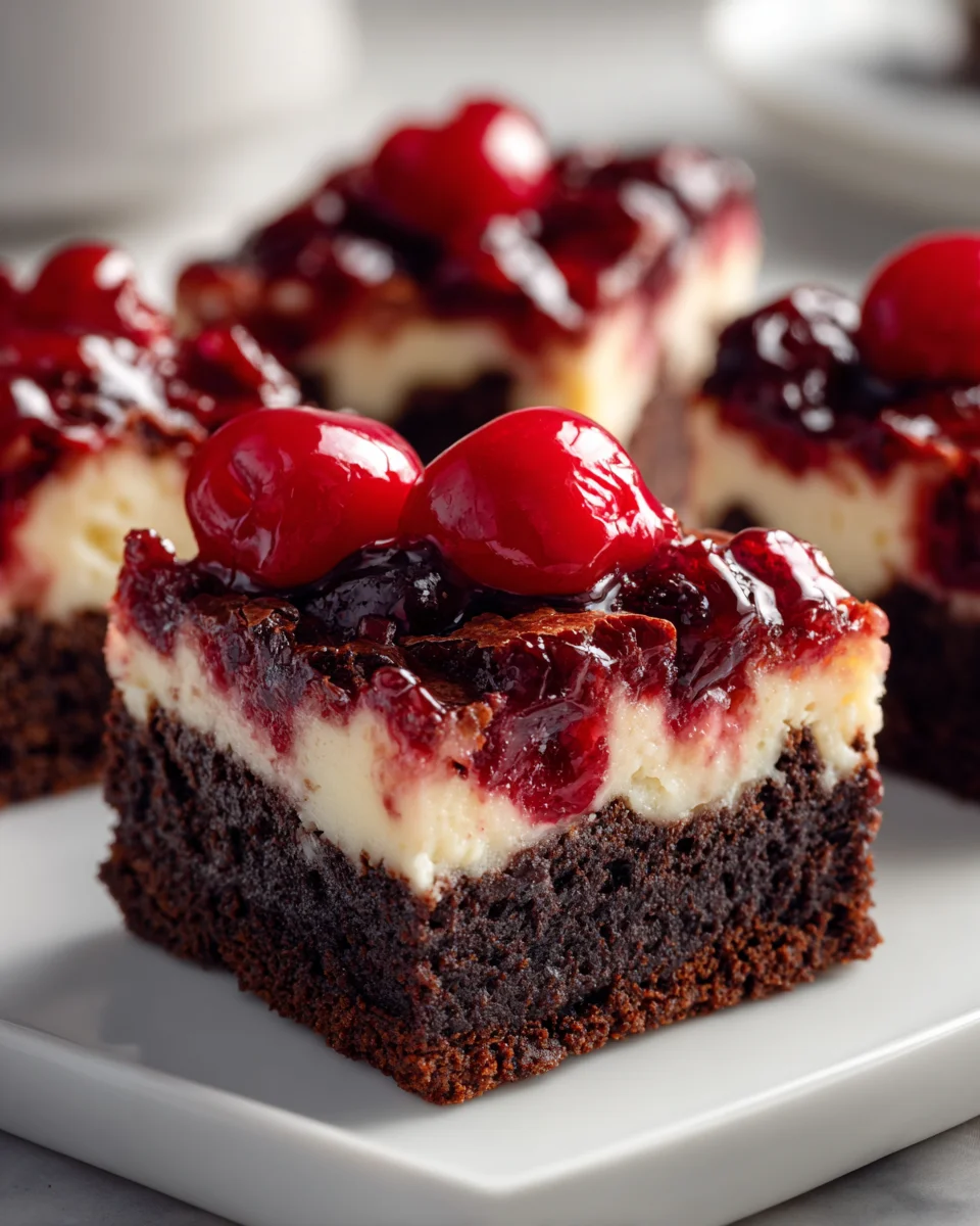 Cherry Cheesecake Brownie Bars Recipe - Easy & Delicious!