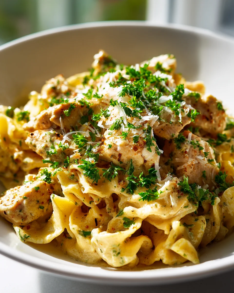 Creamy Garlic Butter Chicken & Noodles: Quick One-Pan Dinner!
