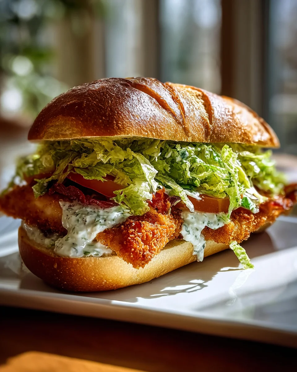 Crispy Chicken Caesar Sandwich Recipe – Simply Irresistible!