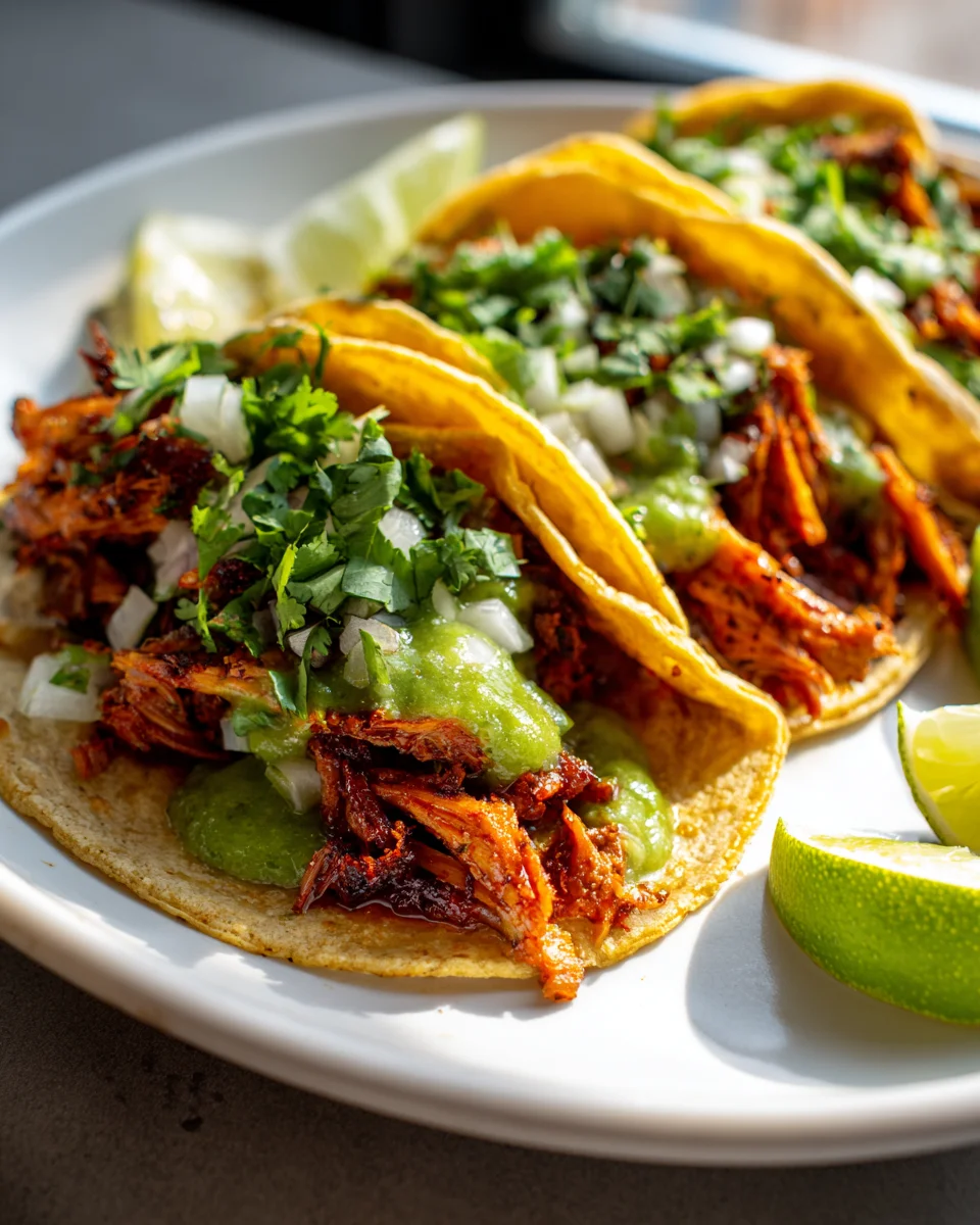 Tender Beef Pastor Tacos with Tangy Homemade Salsa Verde