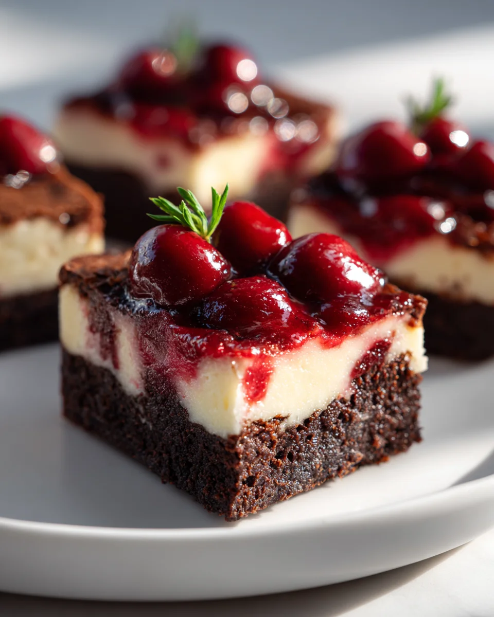 Cherry Cheesecake Brownie Bars Recipe - Easy & Delicious!