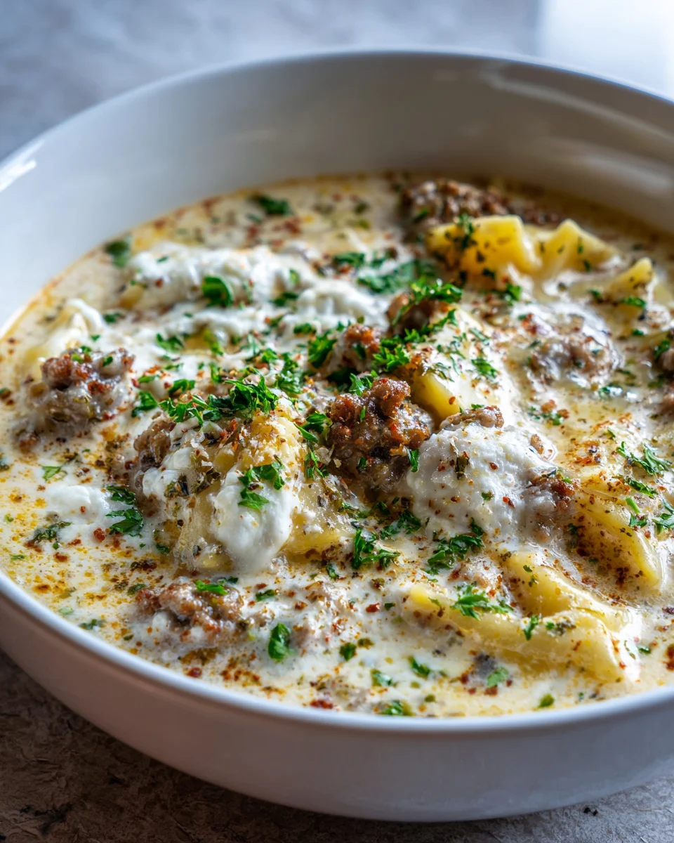 Alfredo Lasagna Soup: Creamy, Cheesy & Easy Recipe!