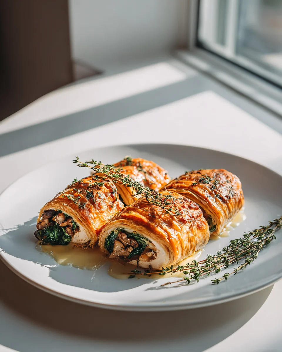 Decadent Chicken Wellington with Dijon Cream Sauce