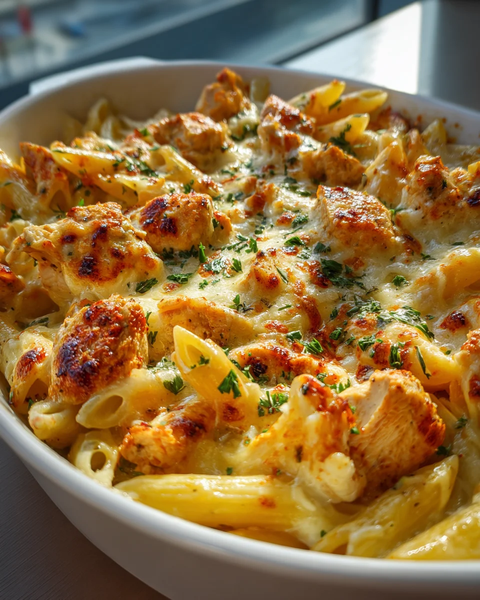 Rich & Cheesy Chicken Pasta Bake - Perfect Family Dinner