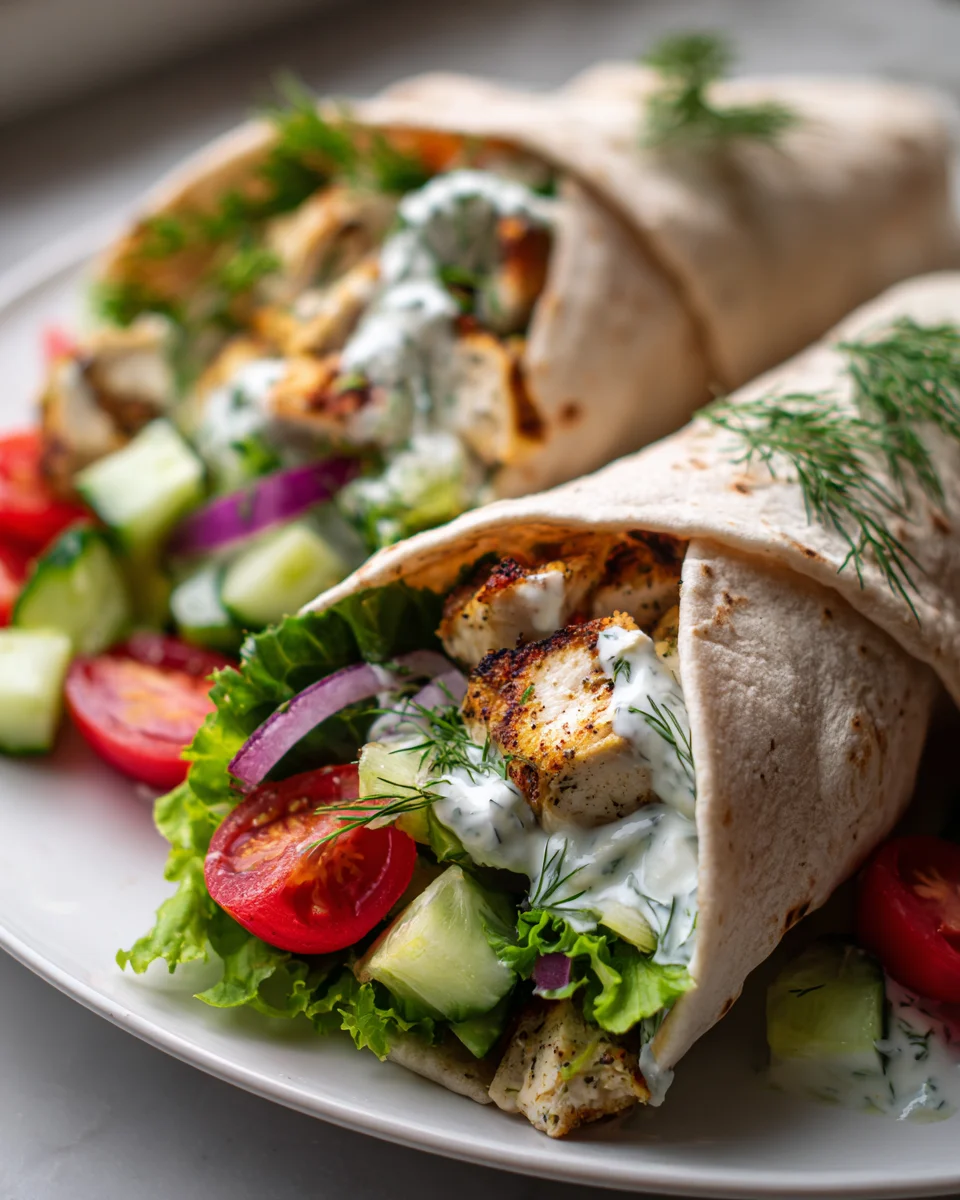 Delicious Greek Chicken Wraps: Easy Tender Salad Recipe