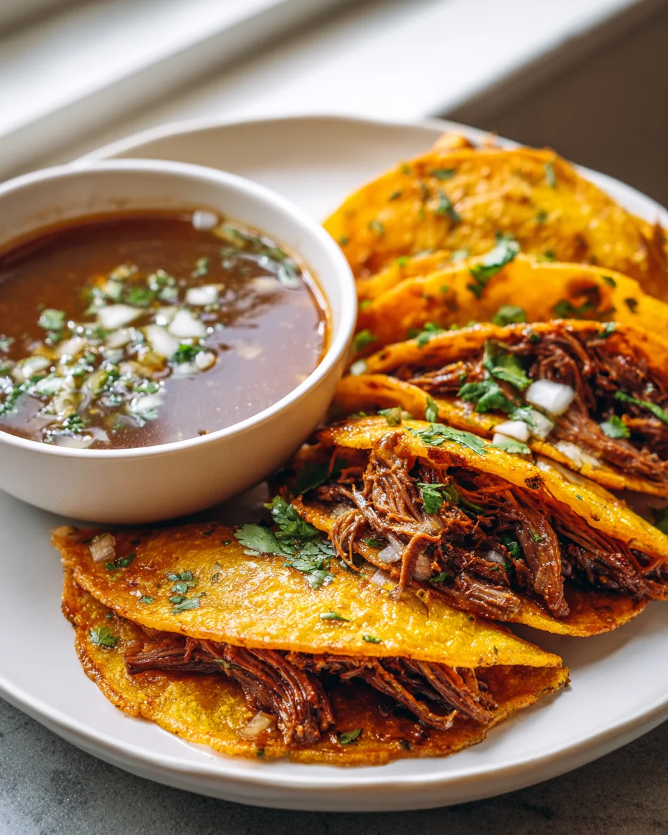 Crock Pot Beef Birria Tacos: Easy Slow Cooker Recipe!