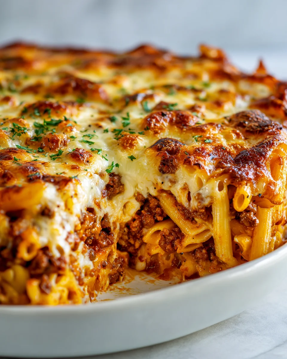 Cheesy Ground Beef Pasta Bake: Ultimate Family Dinner!