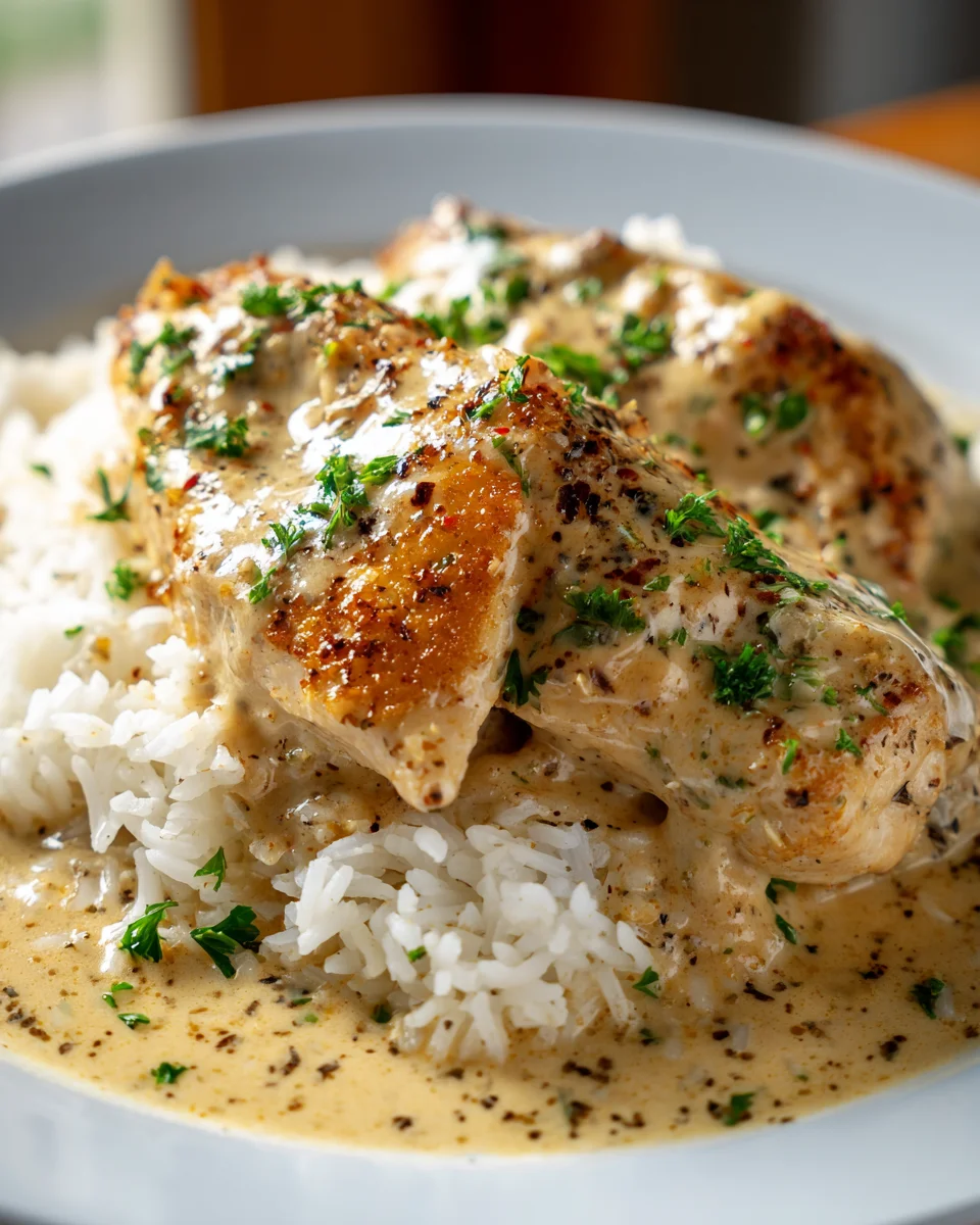 Best Smothered Chicken & Rice Recipe - Southern Comfort