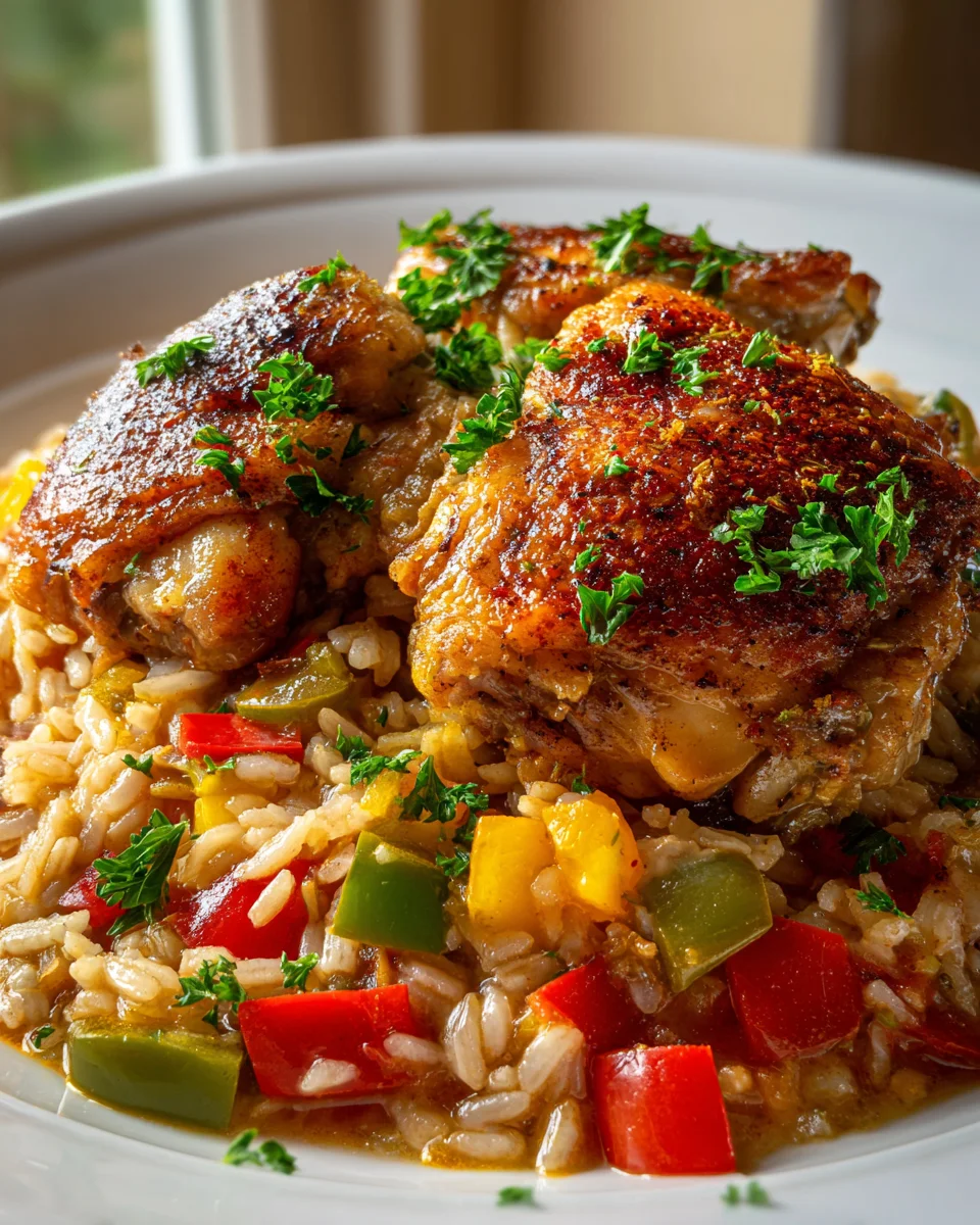 Quick & Easy One Pot Cajun Chicken & Rice Dinner