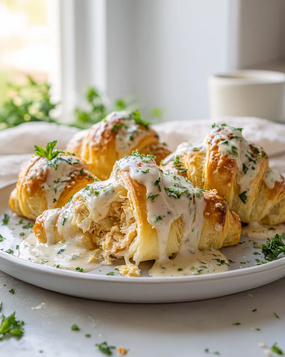 Irresistible Chicken Pillows with Creamy Parmesan Sauce