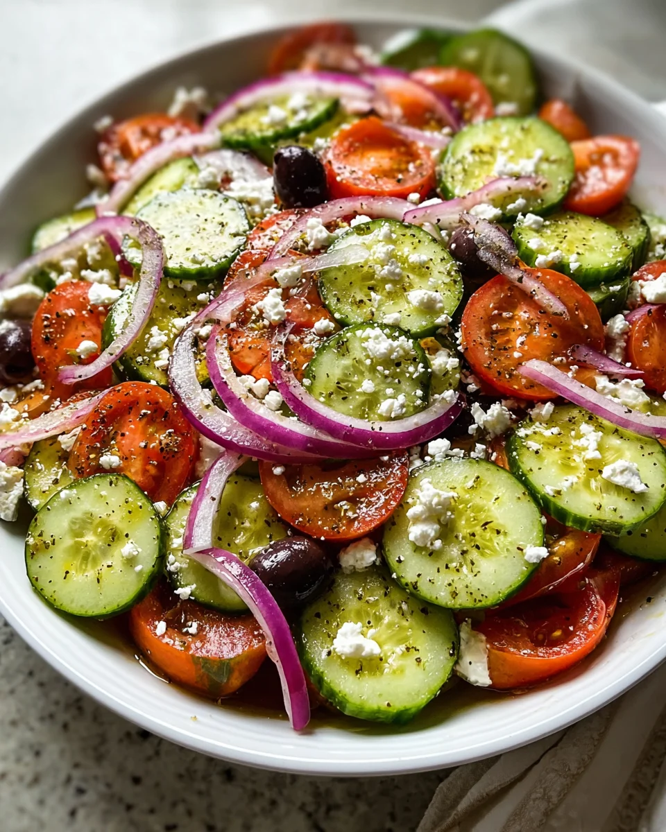Delicious Greek Cucumber Salad Recipe - Refreshing & Easy!