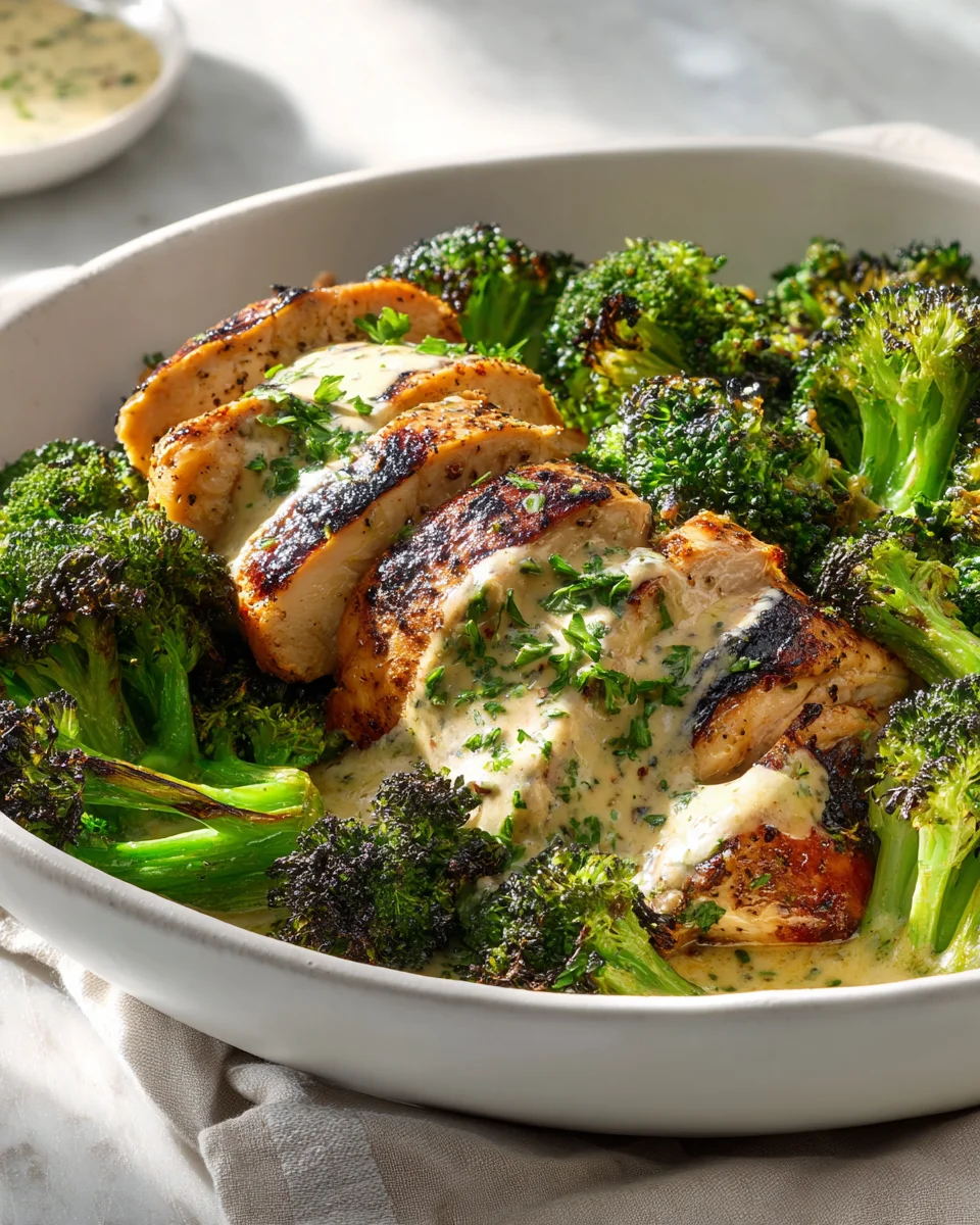 Creamy Garlic Chicken Broccoli Bowls: Easy, Healthy Recipe