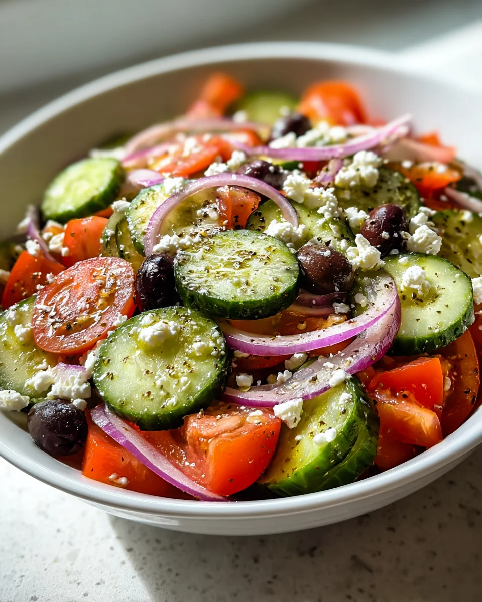 Delicious Greek Cucumber Salad Recipe - Refreshing & Easy!
