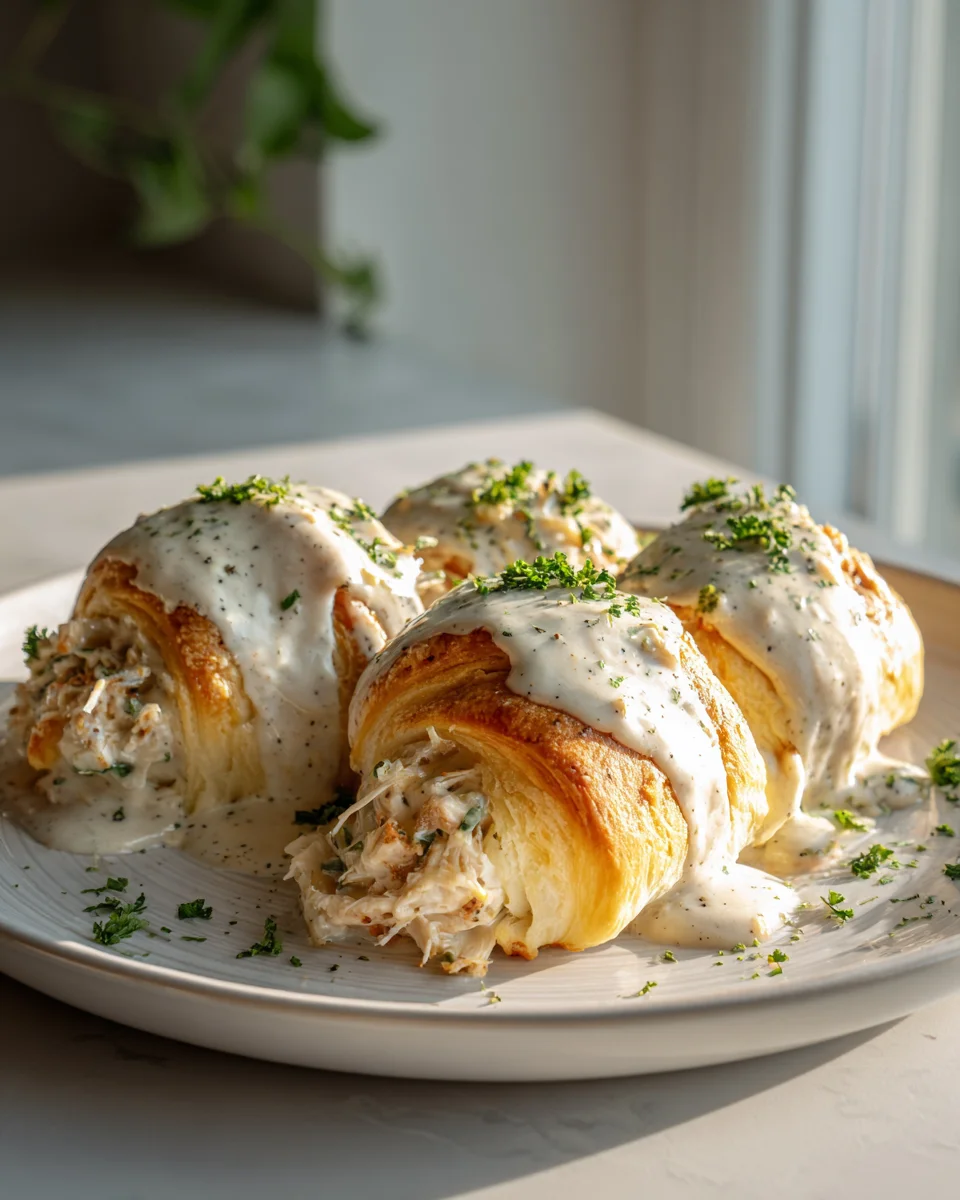 Irresistible Chicken Pillows with Creamy Parmesan Sauce