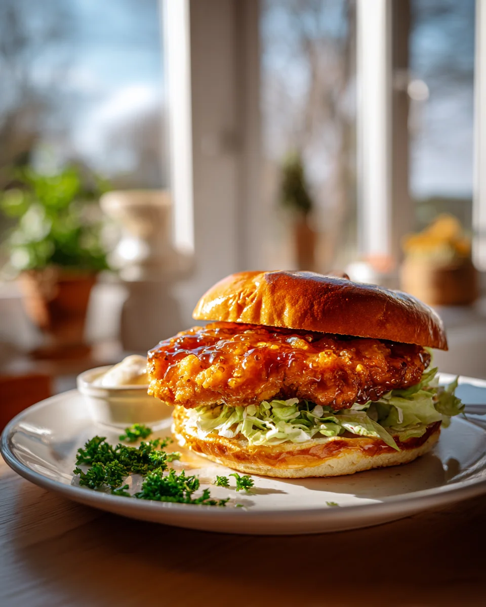 Irresistible Sticky Crispy Kipburger - Perfect Dinner!