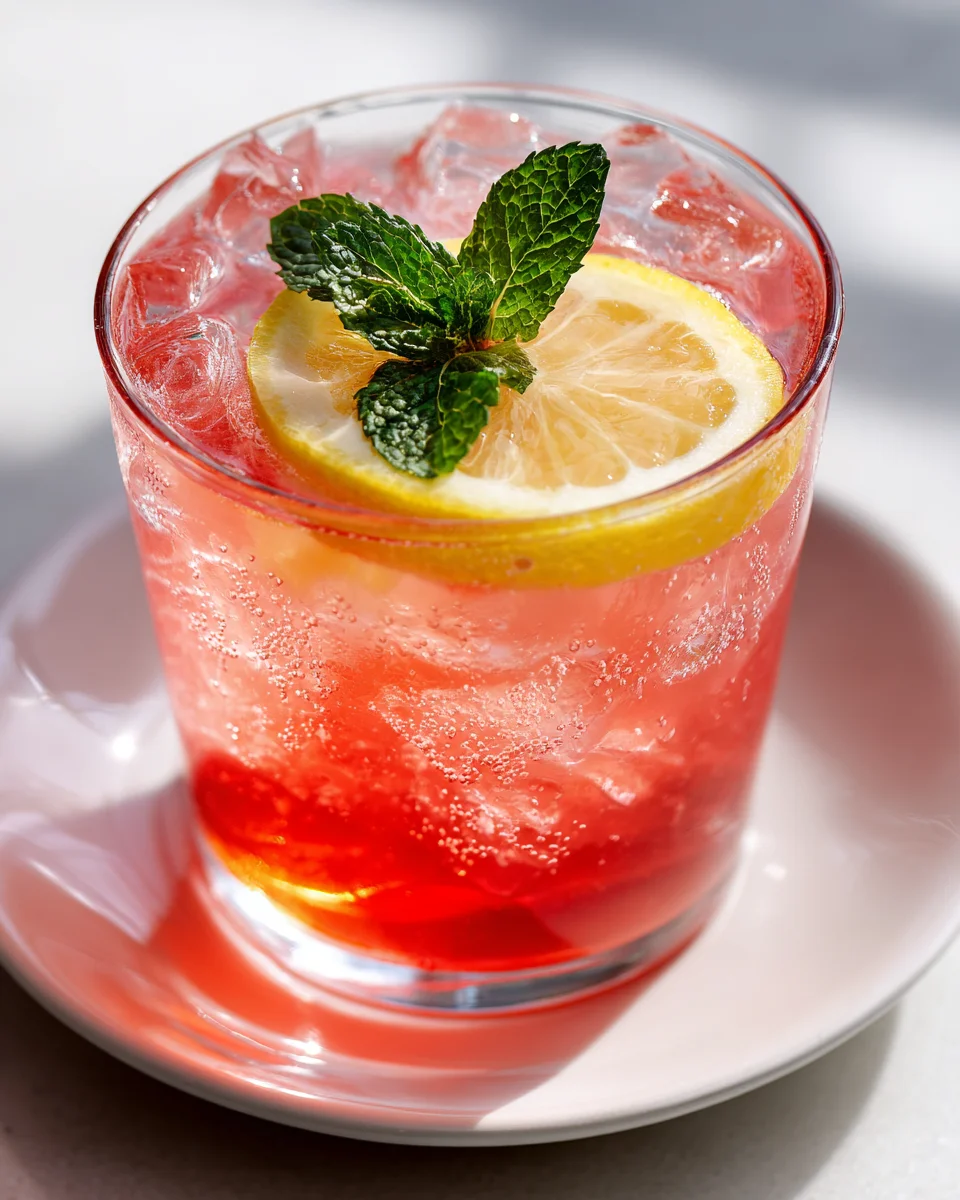 Homemade Honey Lemon Pink Soda: Sweet & Tangy Refreshment