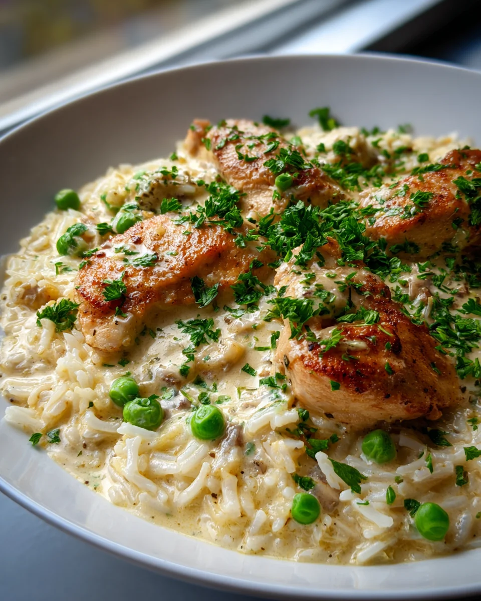 Creamy Smothered Chicken & Rice: Easy Dinner Recipe