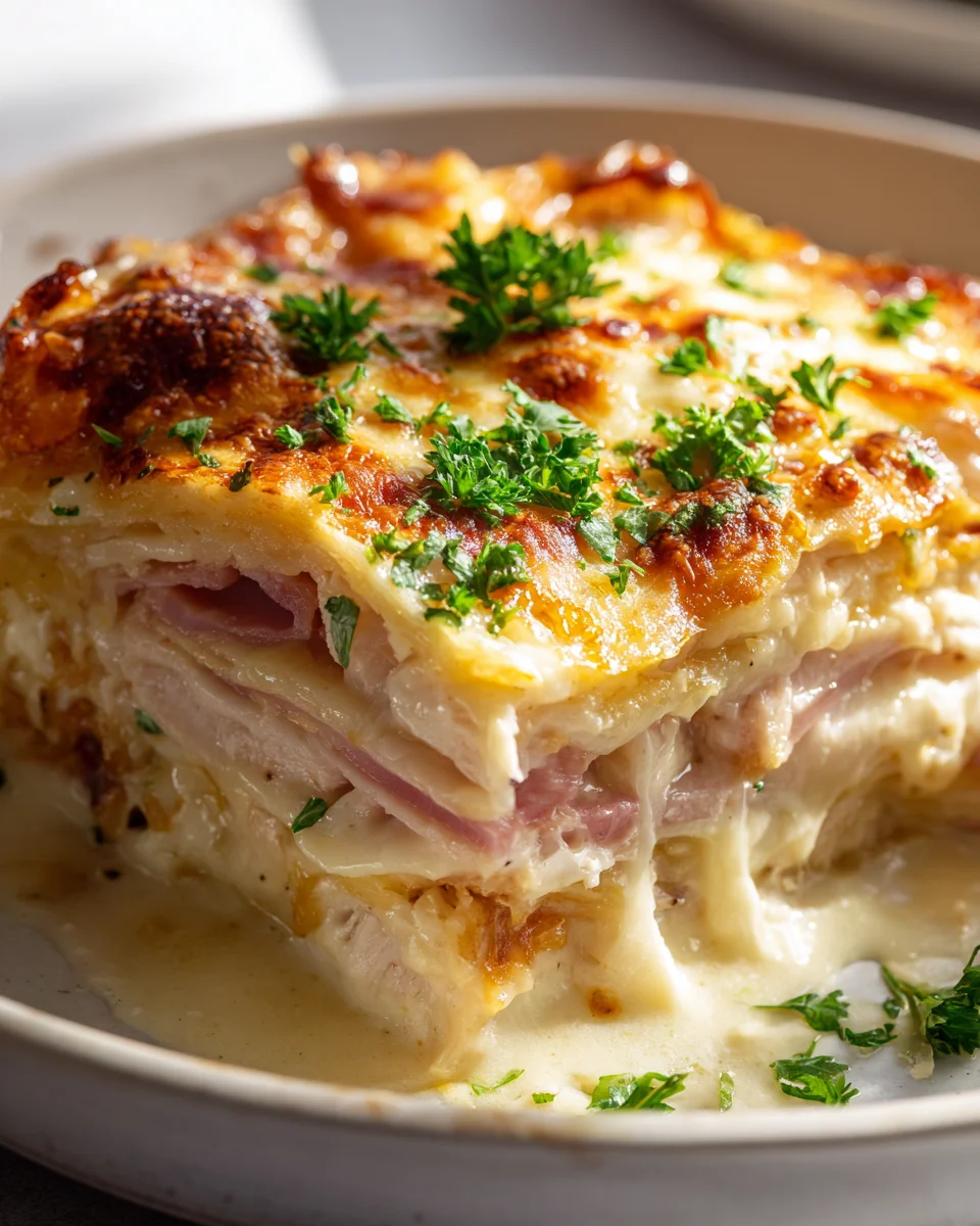 Easy Chicken Cordon Bleu Casserole - Family Favorite Bake