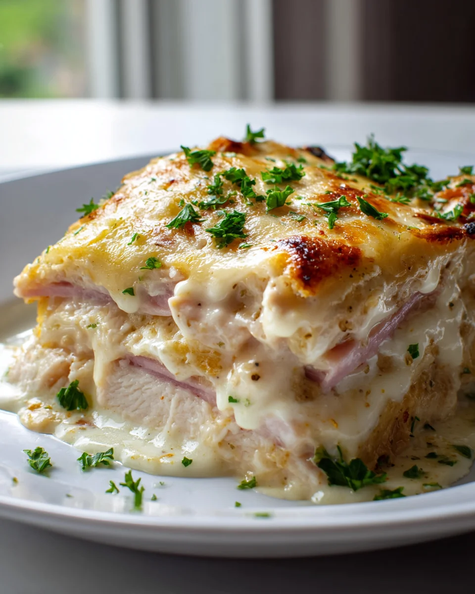 Easy Chicken Cordon Bleu Casserole - Family Favorite Bake