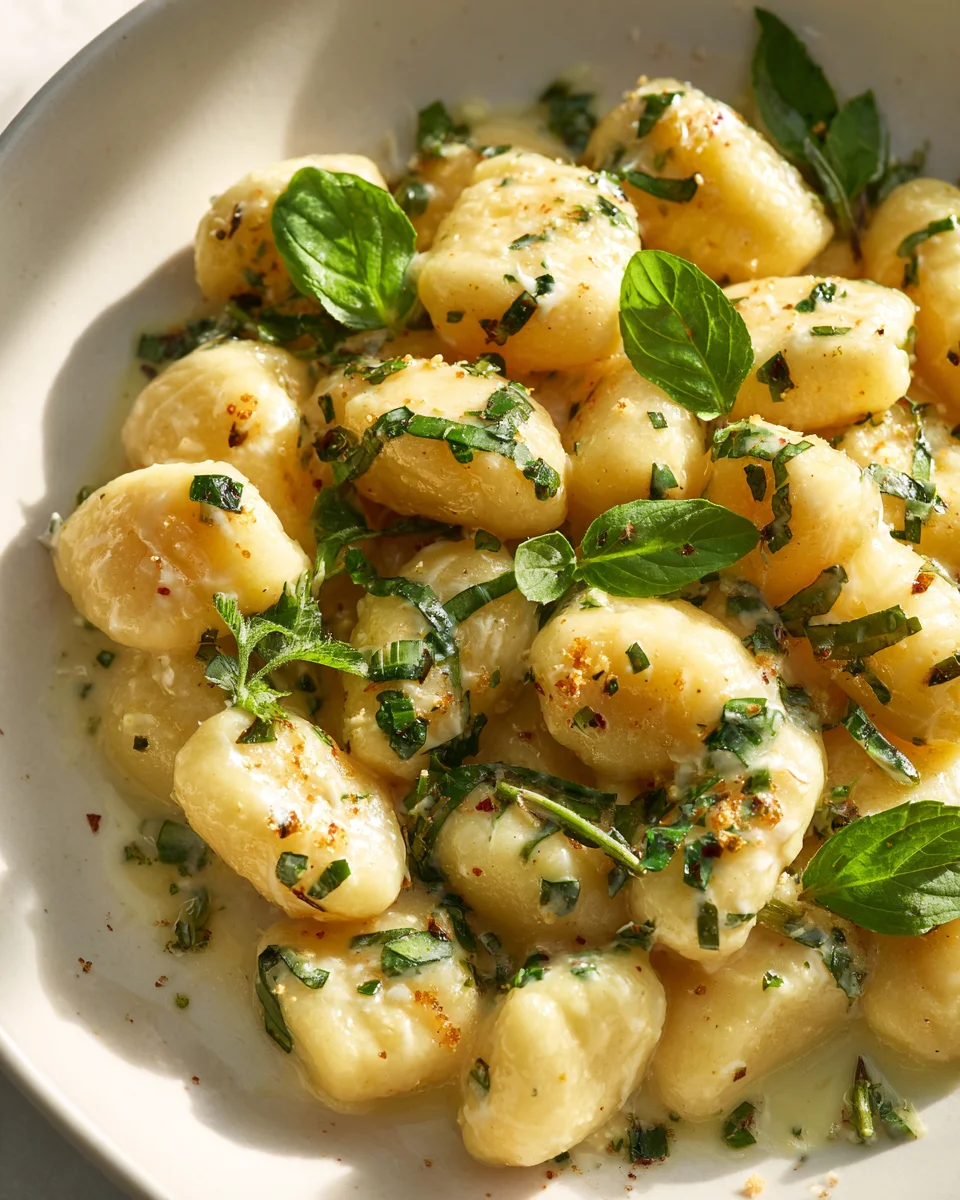 Easy Lemon Ricotta Gnocchi with Fresh Herbs & Zest