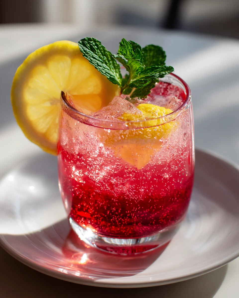 Homemade Honey Lemon Pink Soda: Sweet & Tangy Refreshment