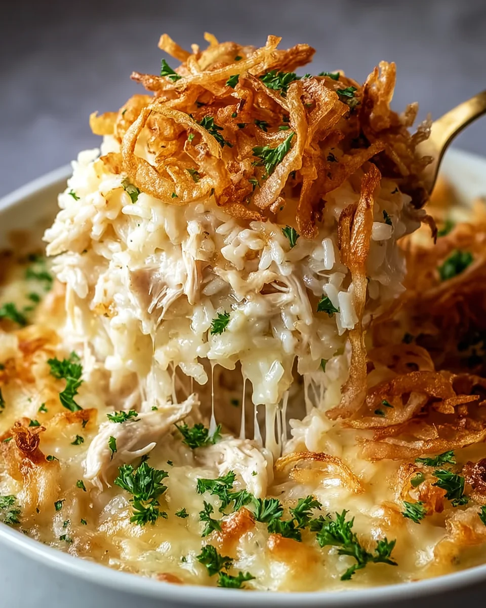 Delicious French Onion Chicken Rice Bake - Easy Recipe!
