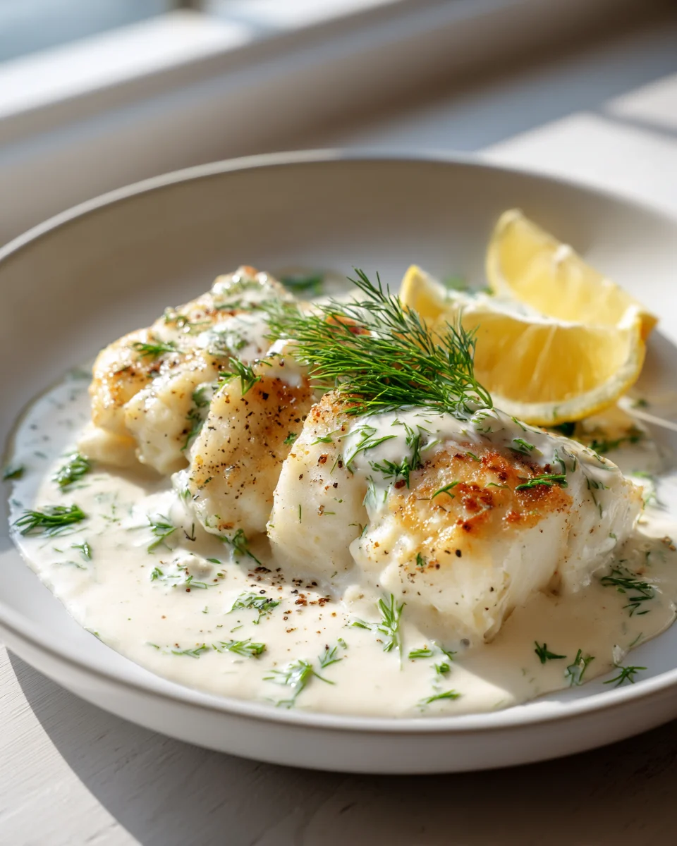 Delicious & Healthy Halibut with Classic Buerre Blanc Sauce